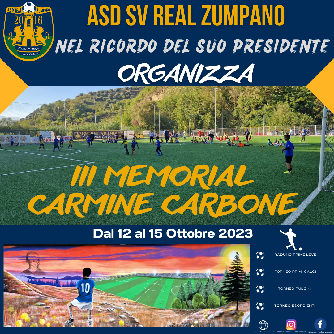 Locandina III Memorial Carmine Carbone